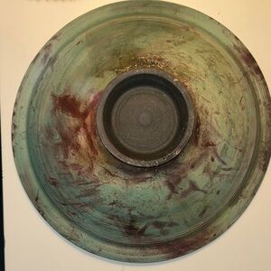 Signed Artistic Muticoloures Decorative Raku Bowl